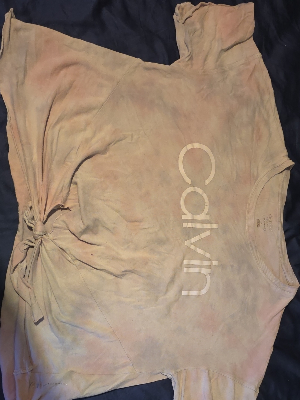 Calvin Klein Light Pink Tie-Dye Logo Tee